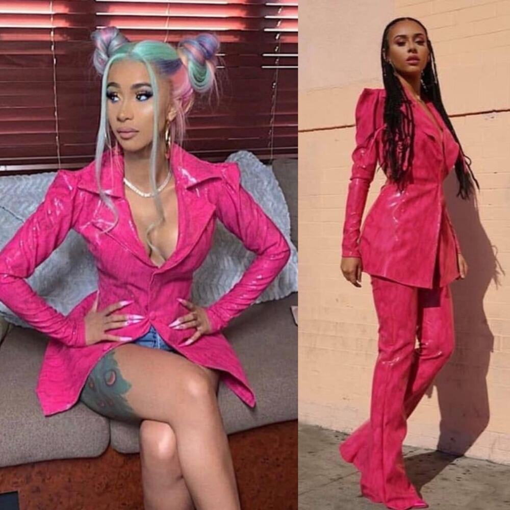 TLZ L’Femme Pink Patent Suit Set